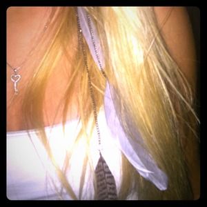 Ear hook with feathers