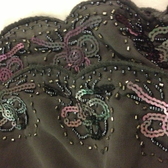 Strapless gray sequined XXI shirt - Picture 2 of 3