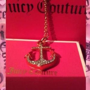 TRADED Couture red anchor/ and diamond  necklace