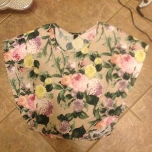Floral bat-wing top