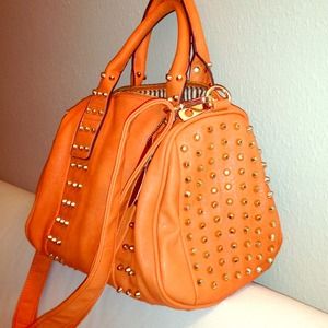 Orange bag with skull scarf.. Bundle.