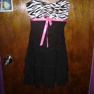 Black/Animal Print Dress