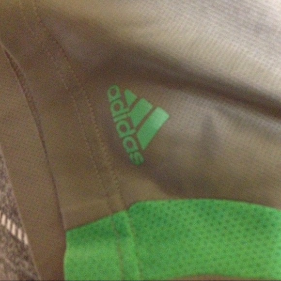 Green and Grey Adidas Basketball Shorts. - Picture 2 of 3