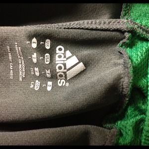 Green and Grey Adidas Basketball Shorts.