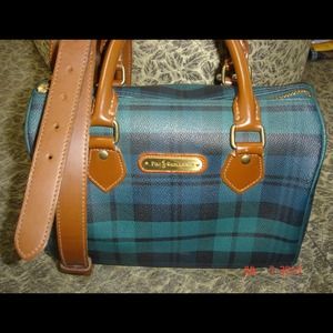 Vintage Ralph Lauren Plaid Boston Satchel  Purse