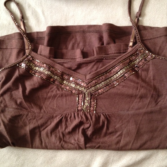 🚫SOLD🚫American Eagle Brown Sparkly Top! - Picture 2 of 4