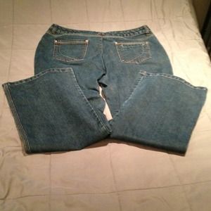 French cuff bootleg bottom jeans size 16
