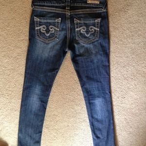 EXPRESS ReRock Thick Stitch Skinny Jean Size 2S