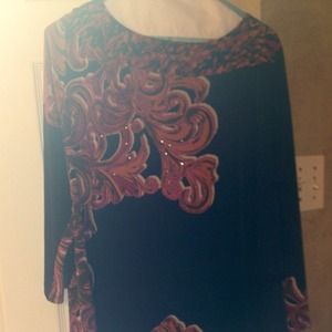 Black colorful tunic