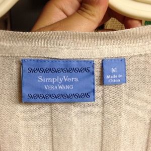 Cream Vera Wang women's long sleeve