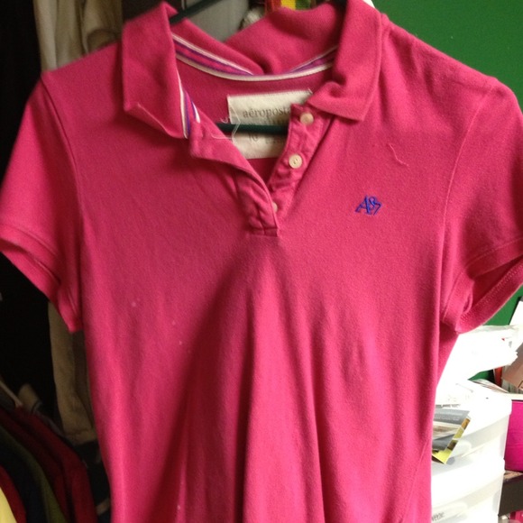 Women's pink aero polo - Picture 2 of 2