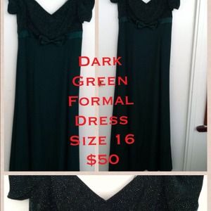 Hunter Green Formal evening dress