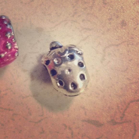 Pandora style strawberry charm