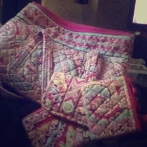 Vera Bradley purse, wallet, coin pouch and cushion