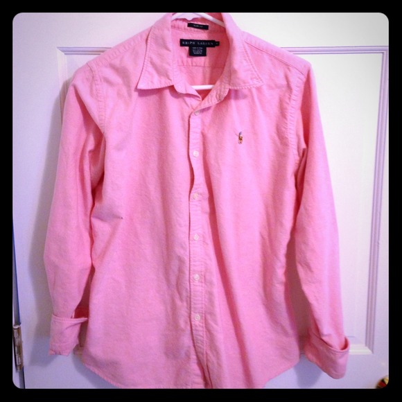 Ralph Lauren classic slim fit pink oxford shirt