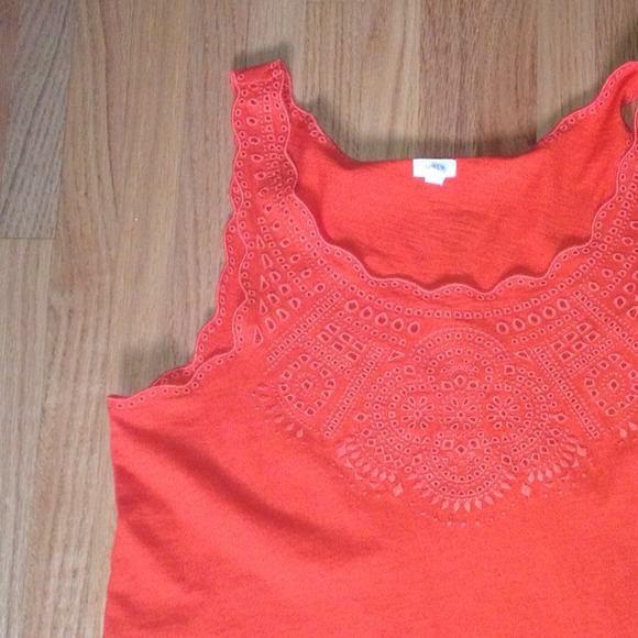 ✂PRICE CUT✂ J Crew orange eyelet tank
