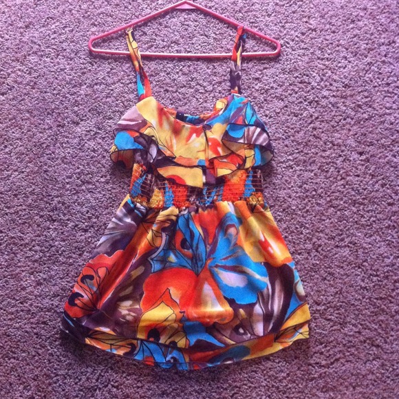 HOLD Womens Size Medium Summer Orange Top