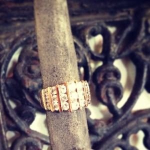 Gold & Cubic Zirconia Ring