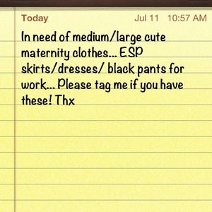 ISO maternity clothes