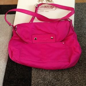 Hot pink nylon Marc Jacobs cross body bag