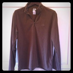 Men's Brown North Face Pullover, medium