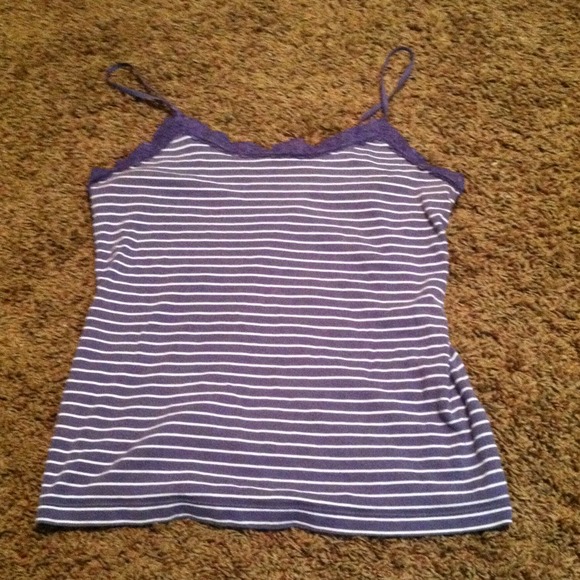Purple striped tank top