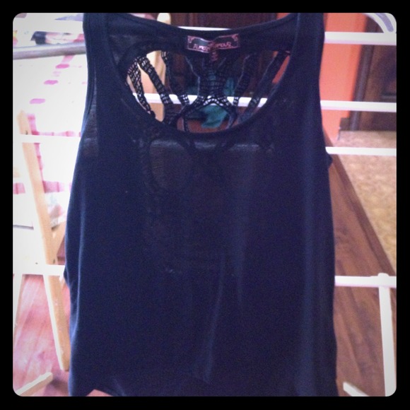 Black tank top with skull cutout