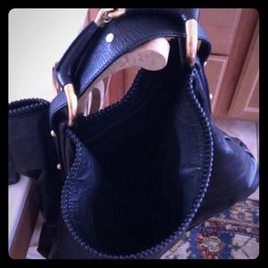 Authentic Gucci XL Black Horsebit hobo