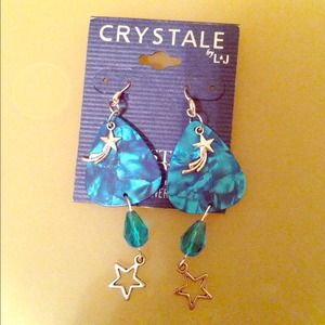 Guitar pick earrings