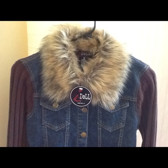SOLD ON LET GO. NWT. Denim and wool jacket - Picture 2 of 3