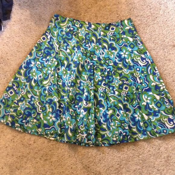 Blue green flower skirt - Picture 4 of 4