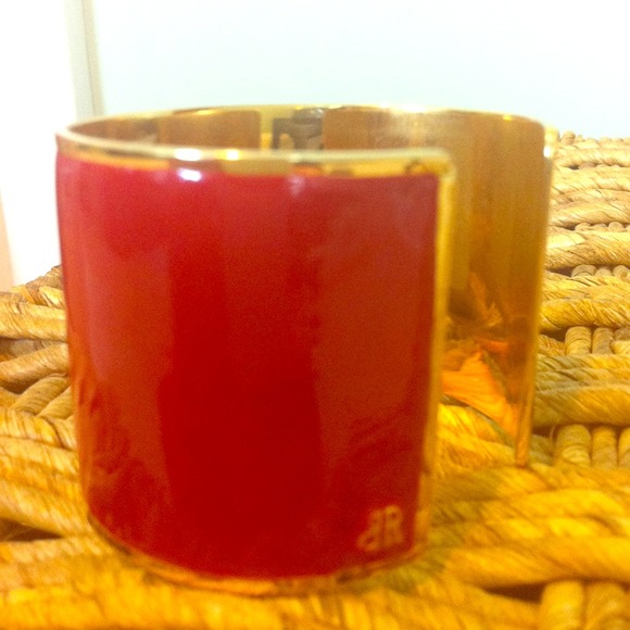 **** SOLD***Banana Republic Red/Gold cuff bracelet