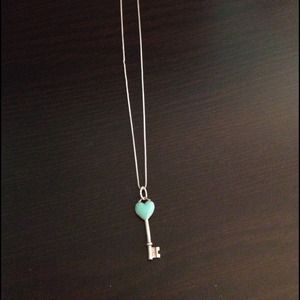 Authentic Tiffany heart key necklace