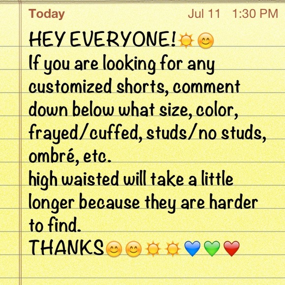 CUSTOMIZED SHORTS!