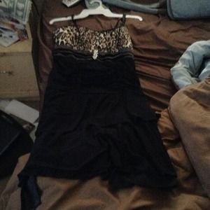 Cheetah black night dress