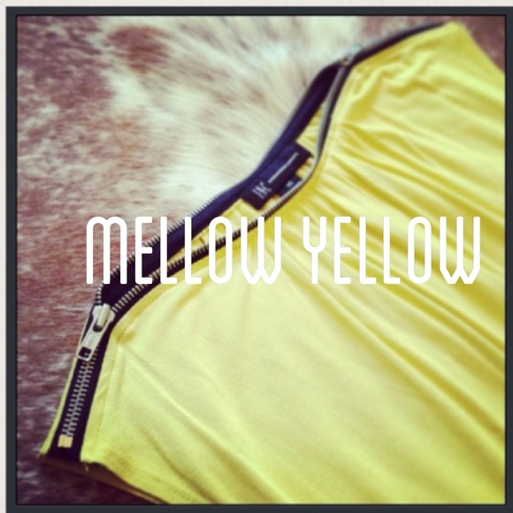 🎉HOST PICK!!!🎉 INC Bright Yellow Zipper Dress