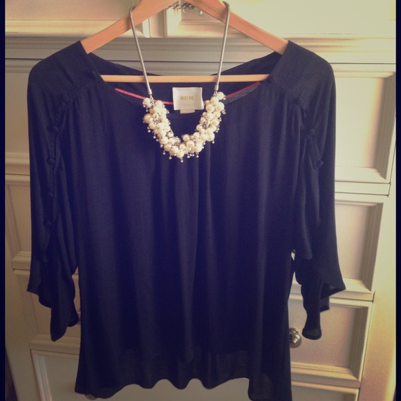 Black Maeve top from Anthropologie