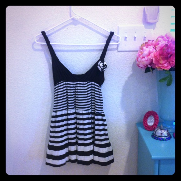 Striped Flowy Peplum Tank