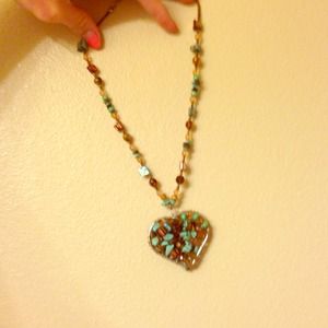 Brown and blue necklace