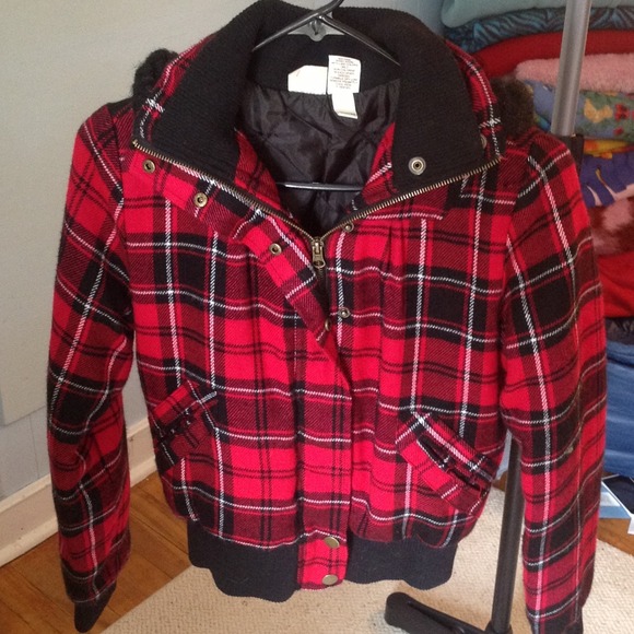 NWOT Red Plaid Jacket