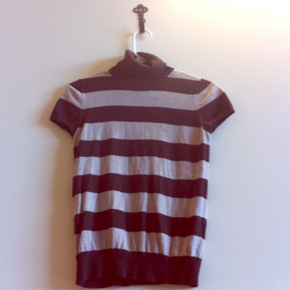 Short Sleeve Rugby Striped Sweater