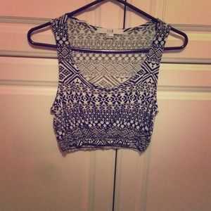 ❌TRADED❌ tribal print crop top