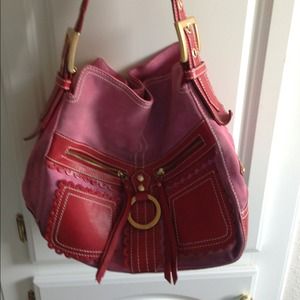 Isabella Fiore pink suede bag