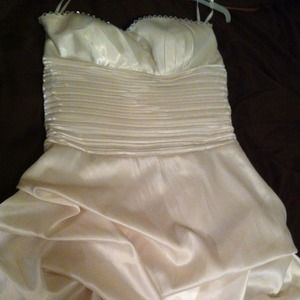 Ivery dress with sparkling top