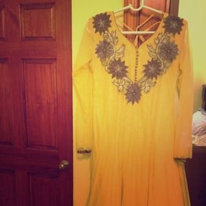 Yellow anarkali suit.brand new