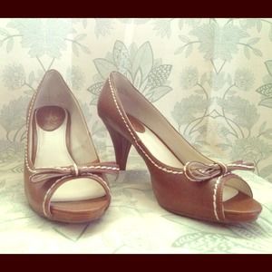 Brown, open toe Heel