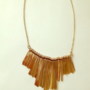 Gold fringe necklace - NWOT