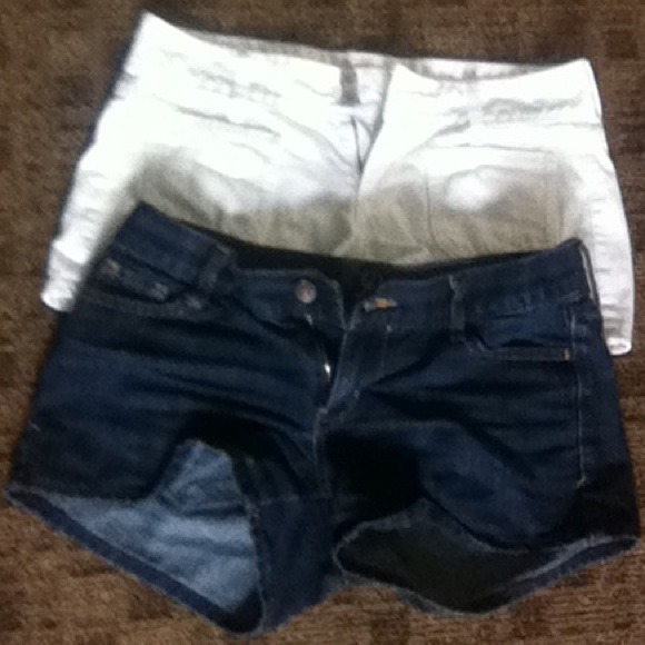 REDUCED White and denim shorts bundle.