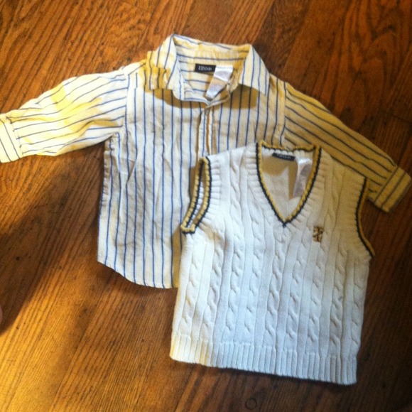 SOLD Izod button up and sweater vest