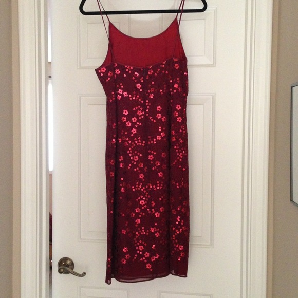 A.C. Camarlinghi maroon sequin dress sz 42 (US 6) - Picture 3 of 4